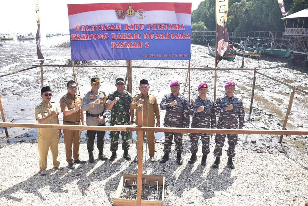 Danpasmar 2 Laksanakan Peletakan Batu Pertama Pembangunan KBN Pasmar 2 TA 2024