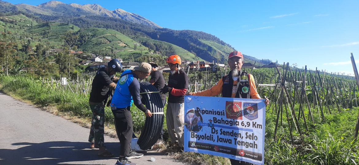 Sinergi Komascipol Dalam Giat Pipanisasi 6,9 Km Di Boyolali