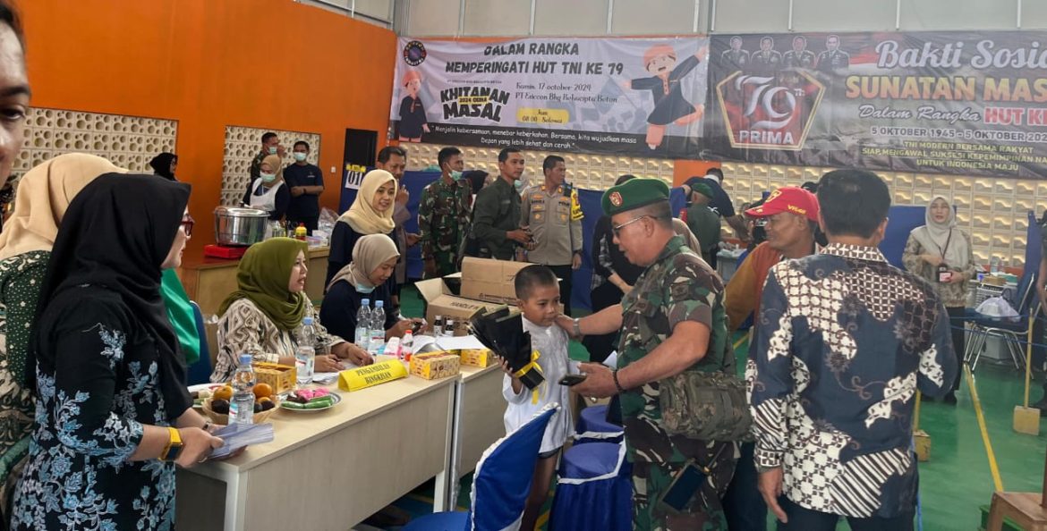 Rayakan HUT TNI ke-79, PT Ericon BHG Rekacipta Beton Adakan Khitan Masal