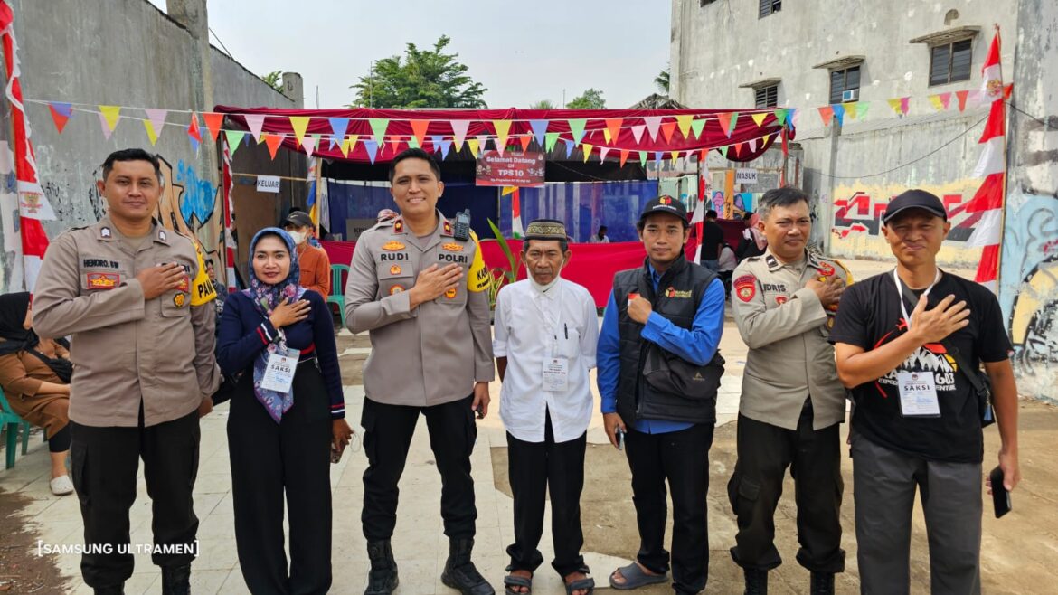 Kapolsek Cikarang Selatan Terjun Langsung Pengamanan TPS