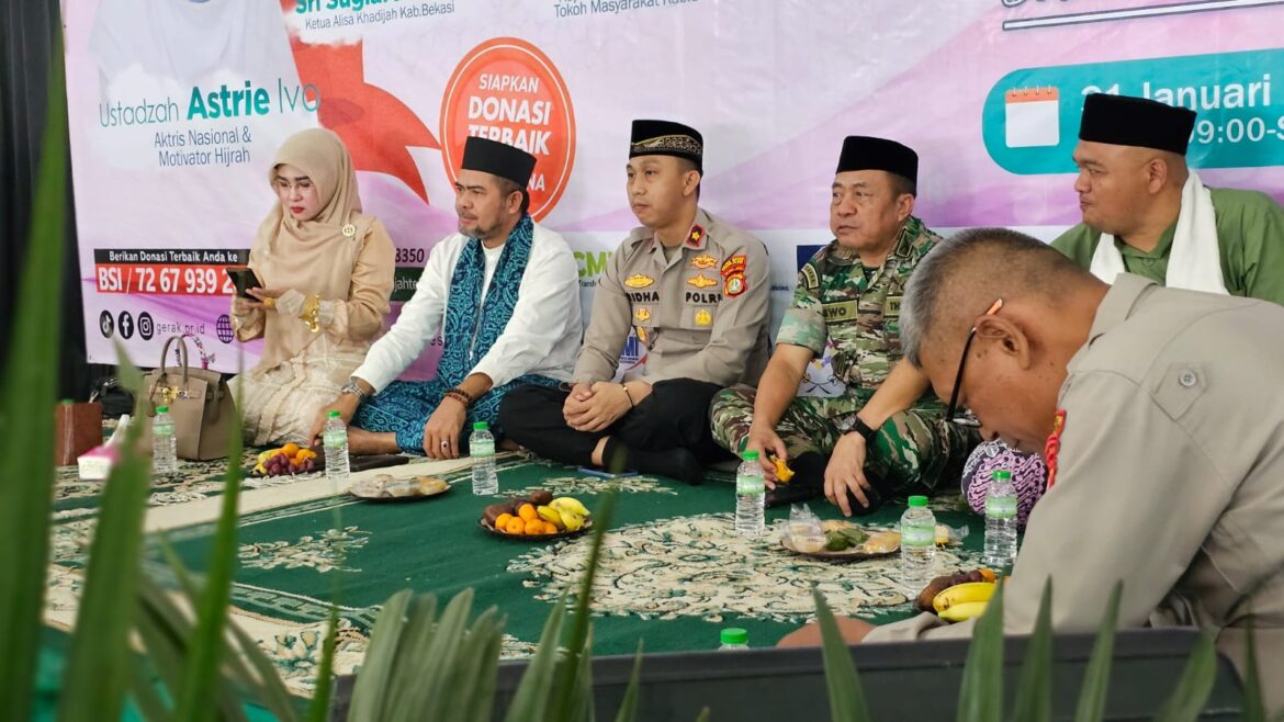 Acara Isra Mi’raj dan Salam Cinta Palestina di Sukadami Dihadiri Kapolsek Cikarang Selatan