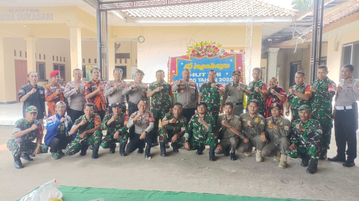 Sinergitas TNI-Polri dan Pemerintahan Kecamatan Serang Baru Mengucapkan Selamat HUT TNI ke-80