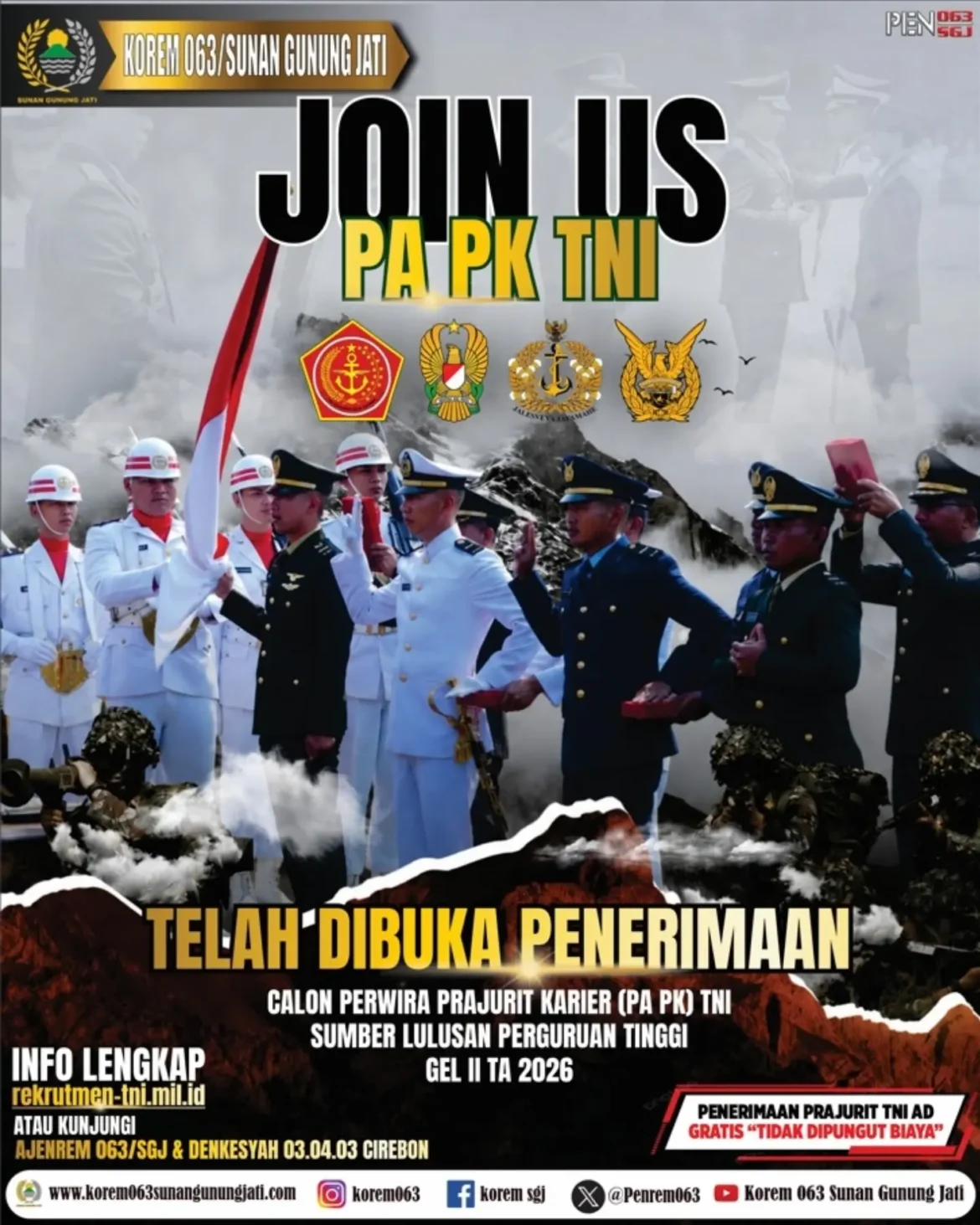 Rekrutmen Perwira PK TNI 2026 Dibuka, Lulusan D4-S2 Semua Jurusan Bisa Daftar!